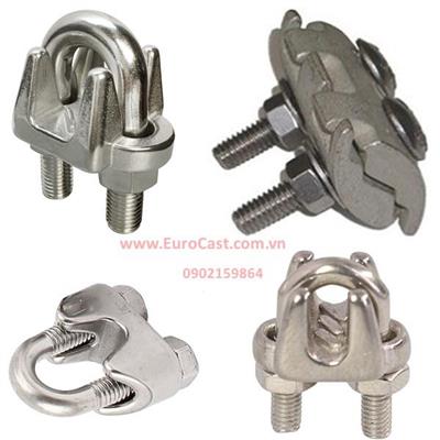 Investment casting of steel wire rope clamp grips
